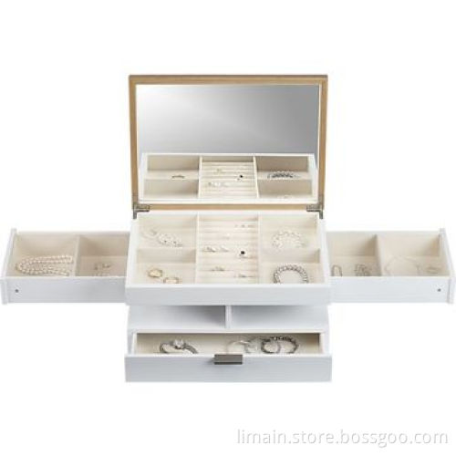 Wooden Jewelry Box with 14.5-inch Width